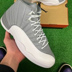 Air Jordan 12 Retro Size 11.5 New With Box Gray Jordan Shoes With Air Cushioning And Lace-up, Gray Jordan Lace-up Shoes With Air Cushioning, Gray Lace-up Jordan Shoes With Air Cushioning, Jordan 13 Black, Jordan Low, Air Jordan 11 Low, Red Jordans, White Jordans, Air Jordan 12