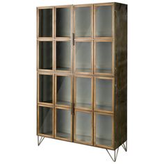 PANDORA DISPLAY CABINET | MERCANA | INDUSTRIAL STORAGE & ORGANIZATION FURNITURE | CITY HOME Industrial Design Style, Industrial Contemporary, Door Crafts, Framed Cabinet, Dining Cabinet, Behind The Glass, Door Displays, Metal Display, Tall Cabinet