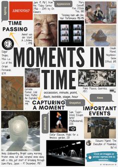 an advertisement for the time magazine with pictures of people in different places and words on it