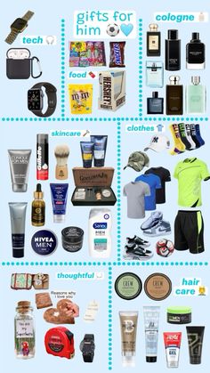 the ultimate men's gift guide for him and her - info poster with text