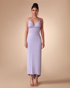 Be the belle of the ball in this stunning Lavender Strappy Backless Dress. The delicate lavender hue is perfect for accentuating the beauty of the intricate fully adjustable straps at the back and the graceful open back design. Flaunt your curves in this timeless yet modern piece of luxury. Our Style No.FP23091 91% Nylon, 9% Spandex Very Stretchy Height - 68.9"/175cm Bust - 34.6"/88cm Waist - 25.6"/65cm Hips - 36.6"/93cm and wears size S About Wholesale/Dropshipping, please contact us! Note: Col Elegant Backless Dress With Adjustable Straps, Elegant Backless Strappy Dress, Elegant Bridesmaid Slip Dress With Strappy Back, Elegant Spaghetti Straps Backless Dress For Bridesmaids, Elegant Backless Spaghetti Strap Bridesmaid Dress, Elegant Backless Bridesmaid Dress With Spaghetti Straps, Lavender Spaghetti Strap Dress, Elegant Purple Dress With Corset Back, Purple Spaghetti Strap Dress With Corset Back