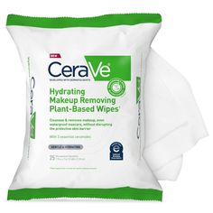 Developed with dermatologists, CeraVe Hydrating Makeup Removing Plant-Based Wipes cleanse and remove makeup, even waterproof makeup, without disrupting the protective skin barrier. The pH balanced and gentle formula is also alcohol-free, fragrance-free, oil-free, and non-comedogenic so it will not clog your pores. The hydrating formula contains glycerin and three essential ceramides (1, 3, 6-II) to lock in moisture and to help maintain the protective skin barrier. The 100% plant-based wipes are Home Compost, Homemade Makeup Remover, Facial Cleansing Wipes, Hydrating Makeup, Makeup Removing, Homemade Makeup, Face Wipes, Hydrating Facial, Facial Wipes