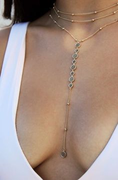 Dope Jewelry, Jewelry Lookbook, Body Chain Jewelry, Girly Jewelry, Dream Jewelry, Jewelry Inspo, Lariat Necklace, Pretty Jewellery, Piercing Jewelry