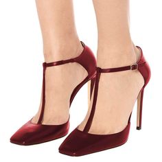 Handcrafted US sizing. Fits true to size. Heel Height: 4.5" / 115 mm approx Product measurements were taken using size 8. Please note that measurements may vary by size. Elegant Burgundy Sandals For Party, Elegant Red Sandals With 4-inch Heel, Elegant Red Closed Toe Sandals, Burgundy Open Heel Evening Heels, Elegant Burgundy Open Heel Heels, Elegant Fitted Red Sandals, Pencil Heels, Old Fashion Dresses, Stylish Sandals