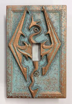 a light switch cover with an intricate design