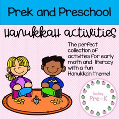 a poster with the words prek and preschool hanukkah activities