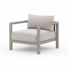 Sonoma Outdoor Chair Venao Grey Angled View Four Hands Outdoor Lounge Chairs, Outdoor Comfort, Outdoor Armchair, Outdoor Chair, Teak Outdoor, Grey Cushions, Four Hands, Grey Chair, Lounge Chair Outdoor