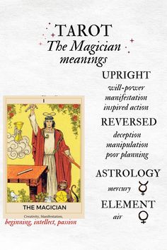 tarot is the magician meaning and its meanings in english, spanish, and french