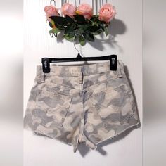 Cool Camouflage Pair. New Camouflage Shorts With Pockets For Spring, Spring Camouflage Shorts With Pockets, Spring Camouflage Cotton Shorts, Summer Camouflage Short Bottoms, Camouflage Short Length Summer Bottoms, Casual Camouflage Shorts For Spring, Spring Camouflage Short Bottoms, Short Camouflage Bottoms For Spring, Trendy Camouflage Cotton Shorts