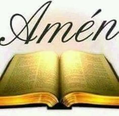 an open book with the word amen on it