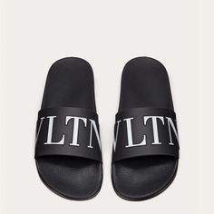 100% Authentic As Always. New With Box And Dustbag. Size 43 Which Is 9.5 Us. Priced To Sell. Will Consider Any Reasonable Offers. Will Ship Same Or Next Day. Black Logo Slides For Summer, Black Slides With Logo For Summer, Luxury Summer Sandals With Logo, Black Logo Sandals For Summer, Modern Logo Sandals For Summer, Modern Sandals With Logo For Summer, Black Designer Sandals With Logo, Designer Round Toe Sandals With Logo, Valentino Sandals