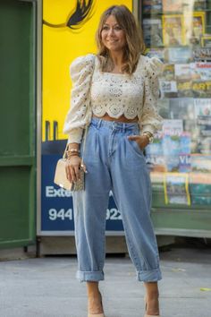 Slouchy Pants Outfit, Slouch Jeans, Mom Jeans Outfit, Moda Jeans, Jean Outfits