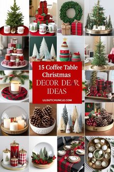 Elegant Christmas Coffee Table Decor, Christmas Coffee Table Decor Ideas, Coffee Table Styling Ideas, Table Christmas Decor Ideas, Table Styling Ideas