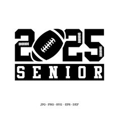 a football logo with the words boss senior and an image of a football on it