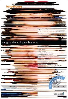 an advertisement for the movie's poster shows a young man with his face covered in strips