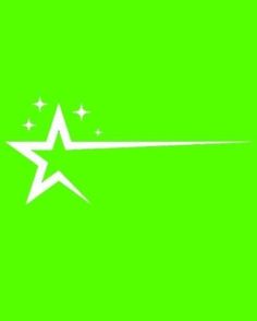 a white star on a green background