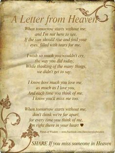 a letter from heaven written on parchment paper