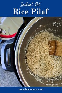 instant pot with rice.