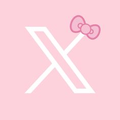 a pink background with an x and a bow