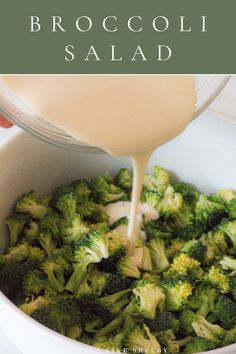 broccoli-salad Salads Broccoli, Easy Broccoli Recipes, Best Broccoli Recipe, Healthy Broccoli Salad, Broccoli Side Dish, Salad Recipes Lunch, Healthy Broccoli, Bbq Salads