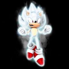 sonic the hedgehog wallpaper with red shoes and white hair, on a black background