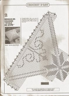 an old fashioned crochet pattern is shown in this page, with instructions for how to