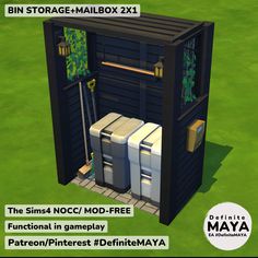 the storage - mailbox 2x1 is designed to look like a mobile home