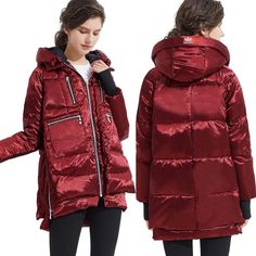 Nwot Orolay Women's Duck Down Hooded Wine/Burgundy Puffer Jacket Size: Small Color: Wine (Merlot/Burgundy/Ruby Red) Windproof, And Waterproof Light Shine/Sheen To The Fabric 6 Big Pockets For Keeping Your Goods, And Side Zippers For Air Flow Or Mobility While Moving Around Freely Surprisingly Lightweight For The Level Of Warmth It Offers Length Lends Itself To Being Great For Tall Individuals Shell Fabric: 100% Polyester Lining Fabric: 100% Polyester, Filler: 90% Duck Down; 10% Feather. Brand Ne Red Outerwear With Detachable Hood For Fall, Red Hooded Outerwear With Zipper Closure, Red Hooded Outerwear With Zipper, Red Hooded Jacket With Zipper Closure For Winter, Red Winter Outerwear With Zipper Closure, Red Winter Outerwear With Zipper, Red Winter Outerwear With Detachable Hood, Red Long Sleeve Winter Puffer Jacket, Red Winter Puffer Jacket With Detachable Hood