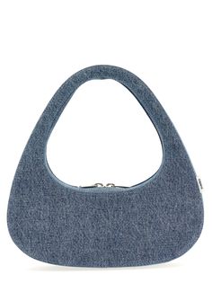 'denim Baguette Swipe Bag' Handbag Everyday Blue Baguette Bag, Modern Denim Shoulder Bag For Everyday, Modern Everyday Denim Shoulder Bag, Denim Top Handle Shoulder Bag For Shopping, Denim Top Handle Bag For Everyday, Casual Top Handle Denim Shoulder Bag, Denim Shoulder Bag With Top Carry Handle For Shopping, Trendy Top Handle Denim Bag, Chic Denim Blue Shoulder Bag With Removable Pouch