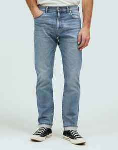 The 1991 Straight-Leg Stretch Selvedge Jean in Loyola Wash Straight Jeans Outfit, Leg Stretching, Jean Outfits, Straight Jeans, Straight Leg Jeans, Leg Jeans, Madewell, Straight Leg, Clothes