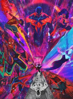 the cover art for spider - man into the spider - verse