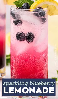 Fun Lemonade, Blueberry Drink, Party Lemonade, Purple Lemonade, Blueberry Drinks, Homemade Blueberry Syrup, Blueberry Vodka, Simply Lemonade, Lemonade Punch