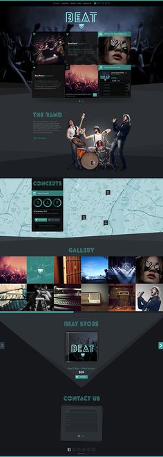 the website design for beat music