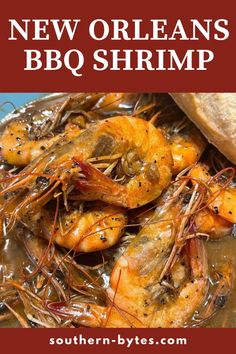 the new orleans bbq shrimp recipe is ready to be eaten and put in the oven