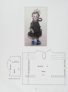 an image of a child's dress pattern with the top and bottom part cut out