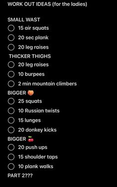 the workout log is displayed on a black background