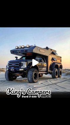 the king's campers ford f - 350 super duty truck is on display