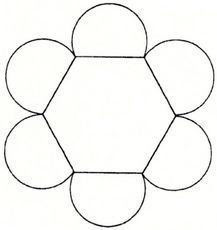 an image of a hexagonal shape that looks like it is made out of paper