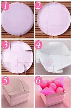 steps to make a paper plate heart box