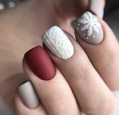 Nails Cute, Christmas Gel Nails, Sweater Nails, Nails Christmas, Cute Gel Nails, Xmas Nails, Dipped Nails, Nail Art Ideas, Christmas Nail