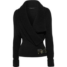 Gucci Outfits Women, Black Wrap Sweater, Jackets Sweaters, Gucci Sweater, Cardigans Women, Gucci Top, Stockholm Fashion, Neck Wrap