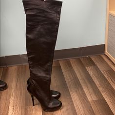 Great Condition Gianmarco Lorenzi Shoes, Gianmarco Lorenzi, Leather Boots Heels, Boots Heels, Over The Knee Boots, Over The Knee, Knee Boots, Leather Boots, Heeled Boots