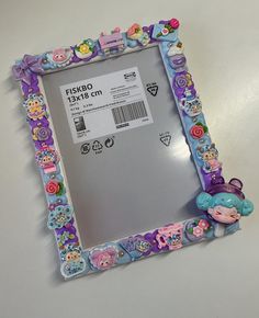 Kawaii Handmade picture frame ready to ship Photo Kawaii, Handmade Picture Frames, Decoden Diy, Photo Deco, Pocket Mirrors, Pocket Mirror, Makeup Tools, Chicago Il, Makeup Cosmetics