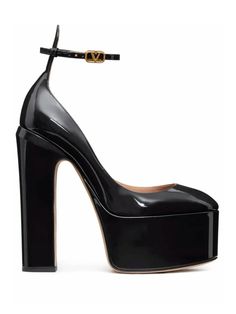 black
calf leather
round toe
branded insole
high block heel
155mm platform sole
side buckle fastening
VLogo Signature Patent Leather Pumps, Black Pumps, Valentino Garavani, Calf Leather, Patent Leather, Block Heels, Buckle, Pumps, Heels