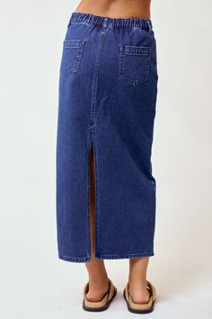 The Maura Skirt is a timeless essential for your wardrobe. Crafted from washed denim, this midi-length skirt features a classic button closure and back slit for extra mobility. Ideal for work or pleasure, the Maura Skirt is a durable and elegant way to finish off any look. Midi Length Skirts, Washed Denim, Clothes Horse, Denim Wash, Boutique Clothing, Midi Length, Boutique, Skirt, Wardrobe