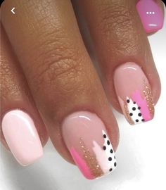 Colorful Nails, Cute Gel Nails, Dipped Nails, Minimalist Nails, Pink Abstract, Dream Nails, Short Acrylic Nails