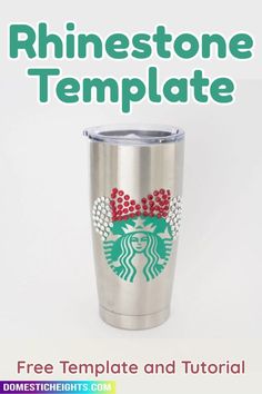 a starbucks cup with the words, free printable and instructions for this tumbler