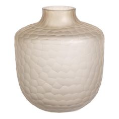 a white vase is shown on a white background