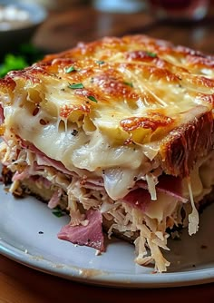 Homemade Reuben Bake is a delicious twist on the classic sandwich with layers of corned beef, Swiss, and sauerkraut. Try it today! Refrigerator Pickled Vegetables, Reuben Bake Recipe, Reuben Bake, Reuben Casserole, Reuben Sandwiches, Pickled Vegetables Recipe, Corned Beef Recipes, Reuben Sandwich, Classic Sandwich