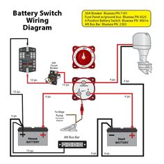 the wiring diagram for a battery switch